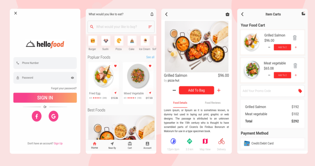 Flutter Food Delivery
